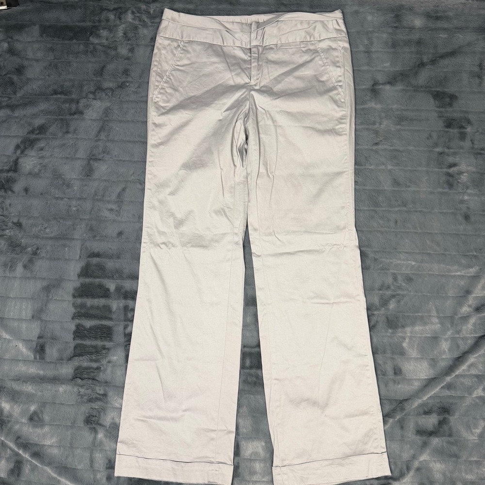 Calvin Klein Chelsea Light Gray Straight Leg Dress Pants Womens Size 10 RN36543
